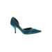 Jones Bootmaker Heels: Pumps Stilleto Cocktail Party Teal Solid Shoes - Women's Size 36 - Pointed Toe