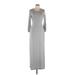 Chelsea & Violet Cocktail Dress - Maxi: Gray Marled Dresses - Women's Size Large