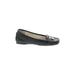 MICHAEL Michael Kors Flats: Slip On Wedge Work Black Print Shoes - Women's Size 8 1/2 - Almond Toe