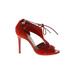 L.K. Bennett Heels: Red Shoes - Women's Size 36.5