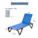 Patio Chaise Lounge Stackable Poolside Sunbathing Lounger Chair, Blue