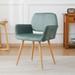Velet Upholstered Side Dining Chair with Metal Leg(velet+Beech Wooden Printing Leg),KD backrest