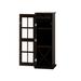 Glass Door Wine Cabinet with Three-Layer Design with Drawer and X-Shaped Wine Rack