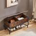 Bench with Shoe Storage Shelf Rustic Shoe Rack for Small Spaces - 35.43"L * 17.13" * 18.7"H