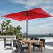 BONOSUKI Patio 6x9ft Deck Market Umbrella Aluminum Table Umbrellas