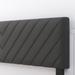 Upholstered Bed Frame Platform with High-Adjustable Headboard and Solid Wood Slats Support