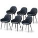 Glitzhome Set of 4/6 Mid-Century Modern Faux Leather Accent Dining Chairs