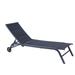 2-Piece Set Poolside Sun Lounger Adjustable Chaise Lounge Chair, Black