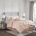 7pc California King Embroidery Tufted Comforter Set Blush