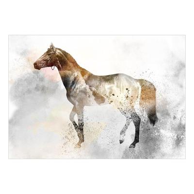 Peel & Stick Animal Wall Mural - Horse In Mist - Removable Wallpaper