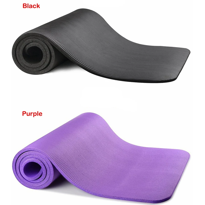 Tapis de yoga extra épais pour débutants, matelas d'exercice, Pilates NBR, tapis de yoga pour salle de sport, studio de yoga, fitness à domicile, épaisseur 10 mm