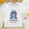 Disney-T-shirt en coton pour enfants T-shirt de dessin animé CAN o Stitch T-shirt Manga mignon