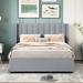 Latitude Run® Queen Size Bed w/ 4 Drawers Upholstered/Velvet in Gray | 43.5 H x 58.25 W x 79.75 D in | Wayfair 2647BD001BE34B0FB95A7C13D14442BE