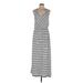 Michael Stars Casual Dress - Midi Scoop Neck Sleeveless: Gray Print Dresses - Women's Size Medium