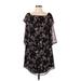 White House Black Market Casual Dress: Black Floral Dresses - Women's Size Small