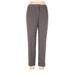 Ellen Tracy Dress Pants - High Rise Straight Leg Boyfriend: Gray Bottoms - Women's Size 12