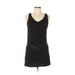 Ramy Brook Casual Dress - A-Line V Neck Sleeveless: Black Print Dresses - Women's Size 0