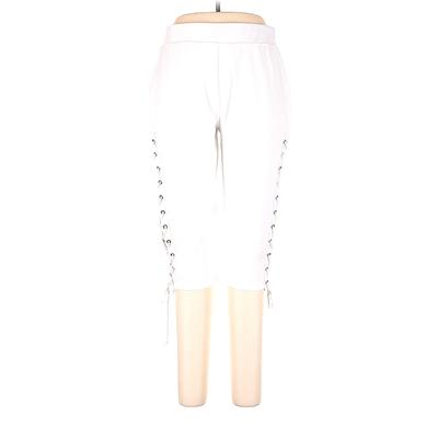 Rosegal Casual Pants - High Rise: White Bottoms - Women's Size Large