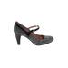 Naturalizer Heels: Gray Houndstooth Shoes - Women's Size 4 - Round Toe