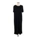H&M Casual Dress - Midi: Black Solid Dresses - Women's Size Medium