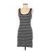 French Connection Casual Dress - Bodycon: Black Stripes Dresses - Women's Size 6