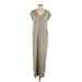 Athleta Casual Dress - Maxi: Gray Solid Dresses - Women's Size X-Small