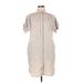 J.Crew Casual Dress - Shirtdress Collared Short sleeves: Gray Print Dresses - Women's Size X-Small