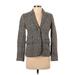 J.Crew Blazer Jacket: Short Tan Plaid Jackets & Outerwear - Women's Size 4