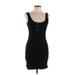 Ambiance Casual Dress - Bodycon Scoop Neck Sleeveless: Black Print Dresses - Women's Size Large