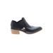 Silent D Ankle Boots: Slip On Stacked Heel Casual Black Solid Shoes - Women's Size 38 - Round Toe