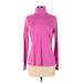 Lands' End Long Sleeve Turtleneck: Pink Print Tops - Women's Size Small