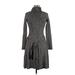 Alex Marie Casual Dress - Sweater Dress: Gray Marled Dresses - Women's Size Medium