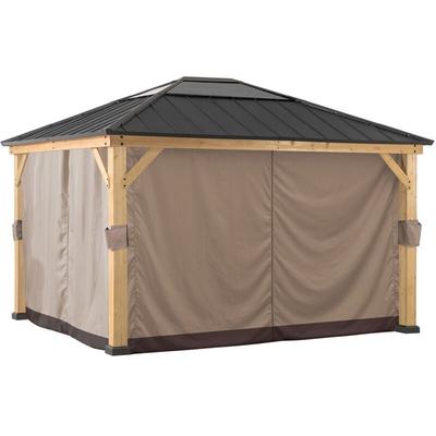 Vorhang für Zedernholz Gazebo - 335cm x 393cm