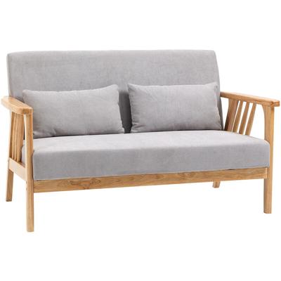 Homcom - Zweisitzer 2-Sitzer Sofa, Doppelsofa mit Armlehne, breite Sitzfläche, Loveseat mit Image