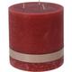 Xl 3-Docht Kerze 14 cm unparfümiert - rot - Mehrdocht Stumpenkerze natur geruchlos groß