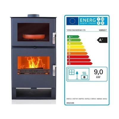 Verso - Holzofen f – 9 kW – Mit Backfach aus Edelstahl für traditionelles Kochen – Energieklasse a Image