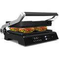 Goplus - 2000W 3 in 1 Design Kontaktgrill 90-230 ℃, Panini Pressgrill mit 5 Grill-Programme, 4H