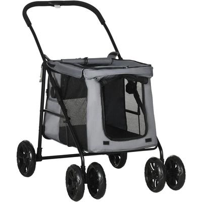 Pawhut - Hundewagen, faltbarer Hundebuggy, Hundetrolley mit Kissen, Katzenbuggy bis 20 kg, Image