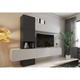 Wohnwand, TV-Schrank mit Wohnwänden, Modernes Wohnzimmer komplett mit Carrara-Marmor-Effekt,