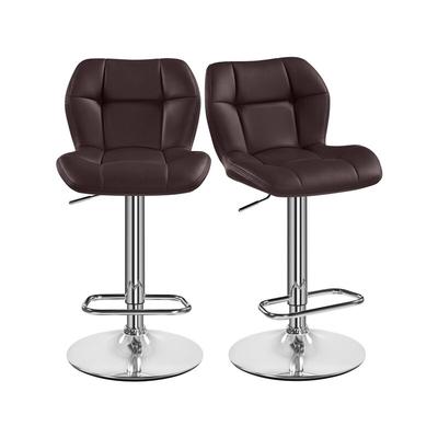 Barhocker 2er Set Höhenverstellbar 360°Drehbar Barstühle Küchenstühle mit Rückenlehne und Image