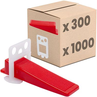 Dalsys - Fliesen Nivelliersystem, Verlegehilfe Set, Fliesenleger Werkzeug - 2mm Set: 1300tlg., 1000 Image