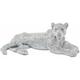 Signes Grimalt - Tierfigur Figuren Leopardo -Figur graue Tiere 16x32x12cm 4080 - Gris
