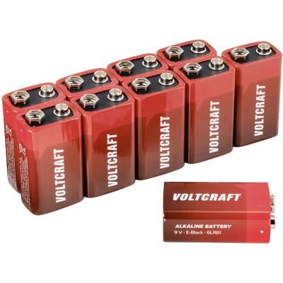 Voltcraft - 6LR61 9 v Block-Batterie Alkali-Mangan 550 mAh 9 v 10 St.