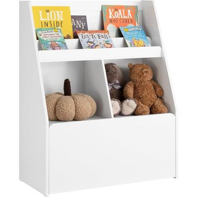 Sobuy - KMB83-W Kinderregal mit Einer herausnehmbaren Spielzeugtruhe Bücherregal Kinder Image