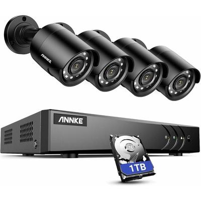 1080p kabelgebundenes Überwachungskamera-Set, H.265+ 5MP Lite 8CH dvr mit 4 wasserdichten