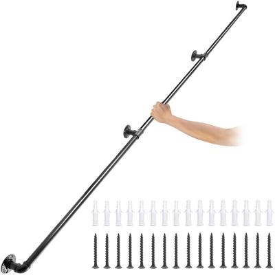 VEVOR 3x Retro Wasserrohr Handlauf 270cm Geländer Retro Industrie Kohlenstoffstahl 4x Image