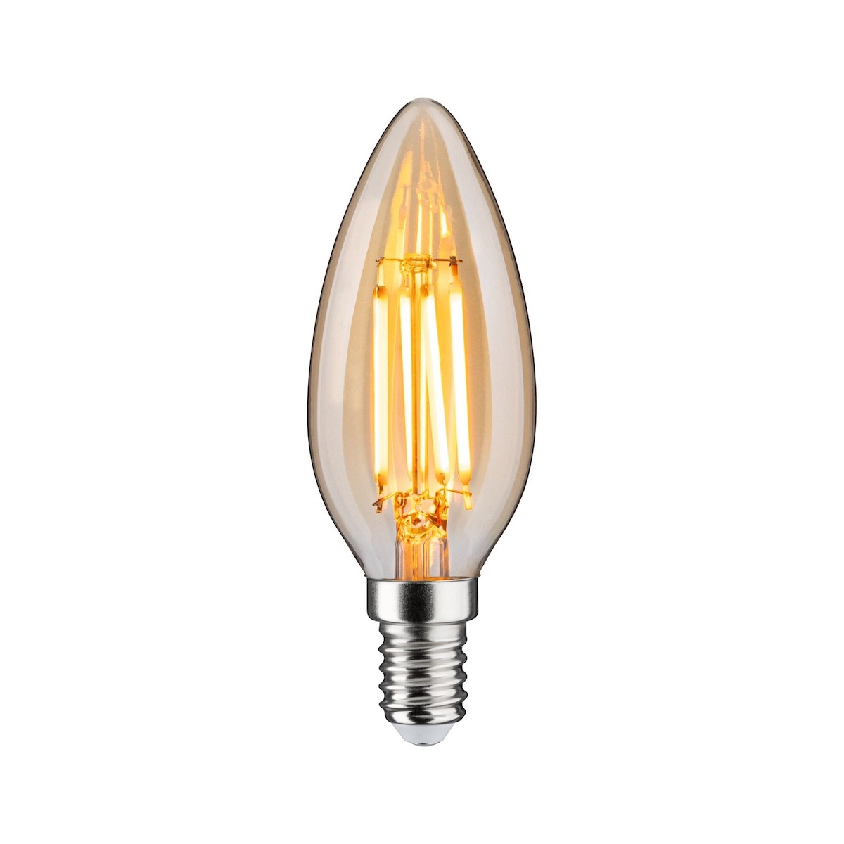 Paulmann 1879 Filament 230V 3-Step-Dim LED Kerze E14 3 Step Dim 450lm 4,9W 1800K dimmbar Gold 29191 Image