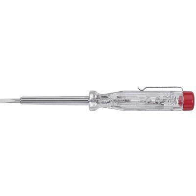 Wiha Spannungsprüfer 220-250 Volt Schlitz transparent, mit Ansteckclip in Blister 3,0 mm (32201) Image