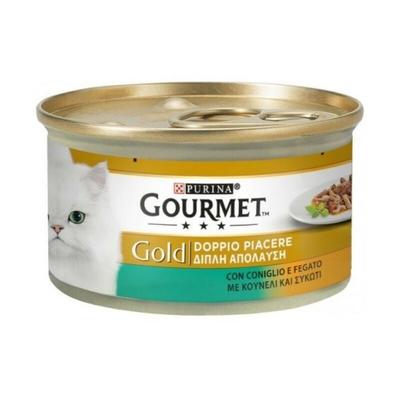 Gold Double Pleasure mit Kaninchen und Leber Purina 85 Gramm - Gourmet Image