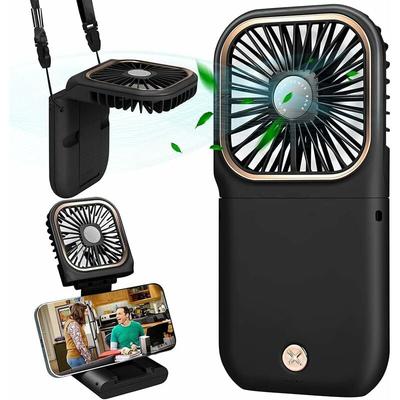 USB-Lüfter Mini-Lüfter, leiser hängender Handlüfter, usb wiederaufladbar und 5000 mAh mit 3 Image